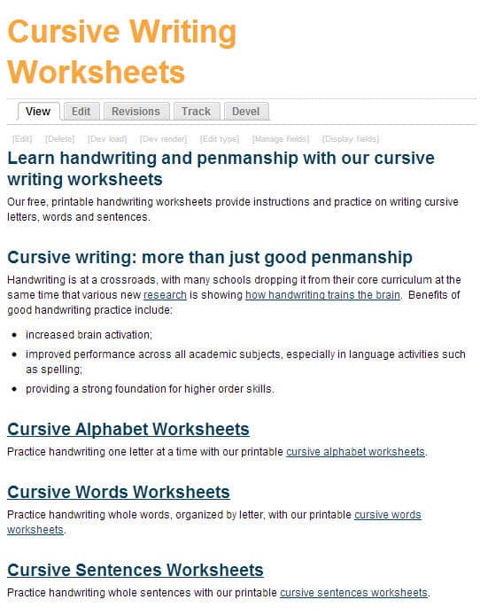 Cursive Writing Practice Worksheets Sentences - cursive h worksheet